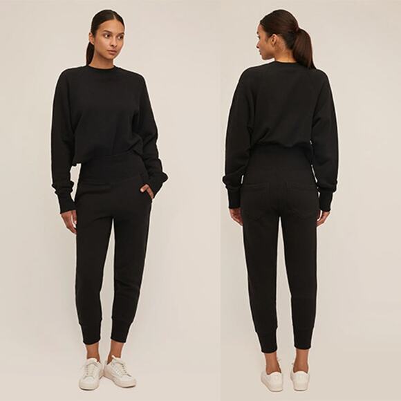 NWT Marissa Webb So High Waisted French Terry Sweatpants Black Size: XS - Picture 7 of 7